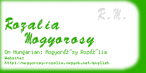 rozalia mogyorosy business card